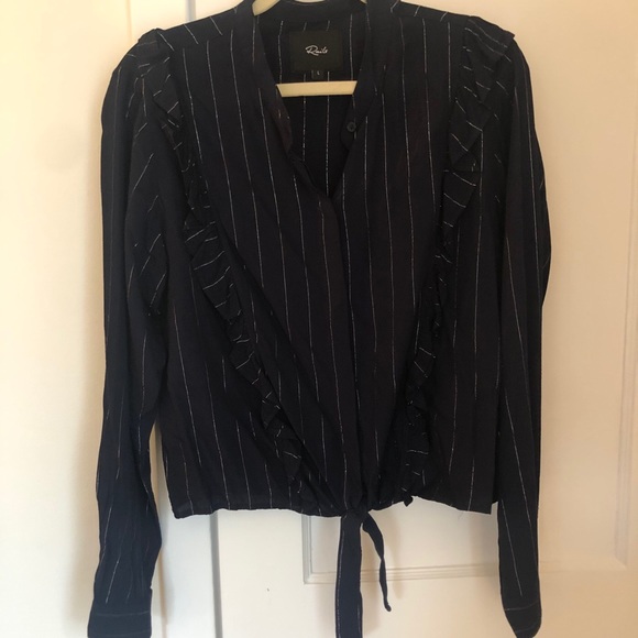 Rails Piper Ruffle Tie Top button down blouse - Picture 7 of 7